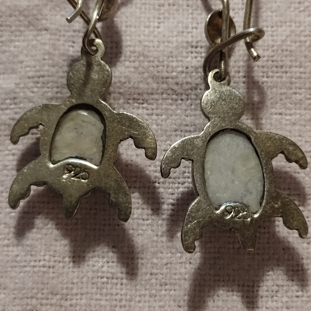 925 Silver Turtle Dangle Earrings - image 4